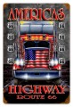 Vintage-Retro Truckers Highway Metal-Tin Sign