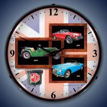 Vintage-Retro  MG Lighted Wall Clock