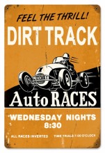 Vintage-Retro Dirt Track Metal-Tin Sign