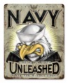 Vintage-Retro USN Unleashed Metal-Tin Sign