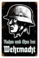 Vintage-Retro Ruhm Wehrrmacht Metal-Tin Sign