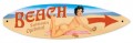 Vintage-Retro Nude Beach Surfboard Metal-Tin Sign
