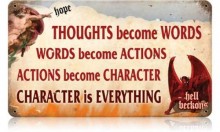 Vintage-Retro Character is Everything Metal-Tin Sign