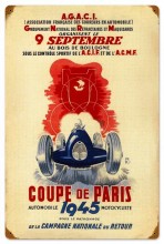 Vintage-Retro Coup de Paris Metal-Tin Sign 16 x 24 Inches
