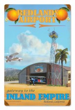 Vintage-Retro Redlands Airport Metal-Tin Sign