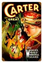 Vintage-Retro Carter the Great Metal-Tin Sign