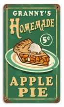 Vintage-Retro Granny's Apple Pie Metal-Tin Sign