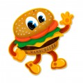 Vintage Hamburger Tin Sign 12 x 12 Inches