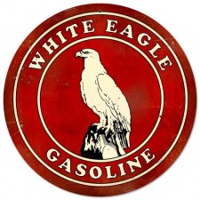 Vintage-Retro White Eagle Gasoline Metal-Tin Sign