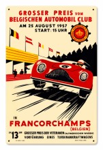 Vintage Francorchamps 12 x 18 inches Tin Sign