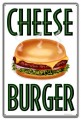 Vintage-Retro Cheese Burger Metal-Tin Sign LARGE