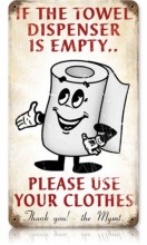 Vintage-Retro Towel Dispenser Metal-Tin Sign