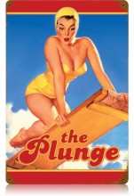 Vintage-Retro The Plunge Metal-Tin Sign LARGE