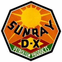 Vintage Sunray Gasoline 28 x 28 inches Tin Sign