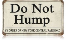 Vintage-Retro Do Not Hump Metal-Tin Sign