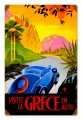 Vintage-Retro Greece Auto Travel LARGE Metal-Tin Sign