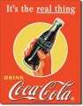 Retro COKE Real Thing - Bottle Metal Sign