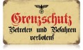 Vintage-Retro Border Police Metal-Tin Sign