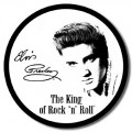 Retro Elvis Round Metal Sign