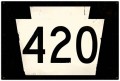 Vintage-Retro Route 420 Metal-Tin Sign