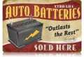 Vintage-Retro Auto Batteries Metal-Tin Sign
