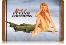 Vintage-Retro B-17 Redhead Metal-Tin Sign