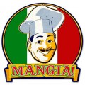Vintage-Retro Mangia Round Banner Metal-Tin Sign