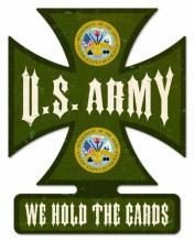 Vintage-Retro Army Iron Cross Metal-Tin Sign