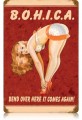 Vintage-Retro BOHICA Metal-Tin Sign LARGE