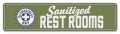 Vintage-Retro Restrooms Metal-Tin Sign 2