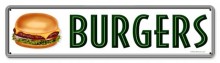 Vintage-Retro Burgers Metal-Tin Sign