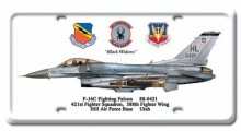Vintage-Retro F-16C Fighting Falcon License Plate