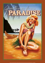 Greetings from Paradise Tin Sign