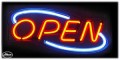 Neon Open Sign - Open Deco Red & Blue - Art Deco Style