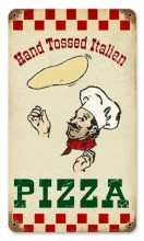 Vintage-Retro Hand Tossed Pizza Metal-Tin Sign