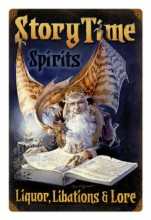 Vintage Metal Sign Story Time Spirits 12 x 18 Inches