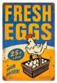 Vintage-Retro Fresh Eggs Metal-Tin Sign 3