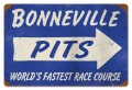 Vintage-Retro Bonneville Pits Metal-Tin Sign