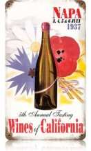 Vintage-Retro Wines of California Metal-Tin Sign