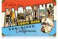 Vintage-Retro San Diego Marine Metal-Tin Sign