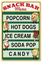Vintage Snack Bar Metal Sign
