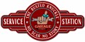 Vintage Service Station 26 x 13 inches Tin Sign