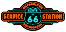 Vintage-Retro Route 66 Service Metal-Tin Sign