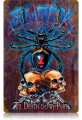 Vintage-Retro Black Widow Rustic Metal-Tin Sign