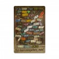 Vintage License Plates Tin Sign 12 x 18 Inches