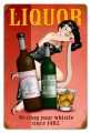 Vintage-Retro Liquor Pin-up Metal-Tin Sign