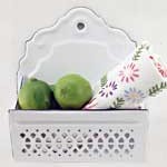 Enamelware wall bin