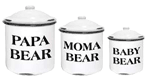 Enamelware bear cansiter set