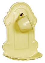 yellow enamelware soaps shelf