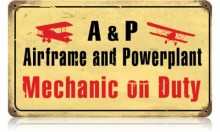 Vintage-Retro Airframe Mechanic Metal-Tin Sign